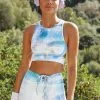 Cupshe Soft focus Tie Dye Cut-out Back Sports Bra