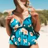 Cupshe Ashley Floral Ruffle Plus Size Tankini