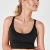 Cupshe Blythe Black U-neck Medium Support Sports Bra