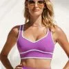 Cupshe Tropix Contrast Binding Sweatheart Neck Sports Bra