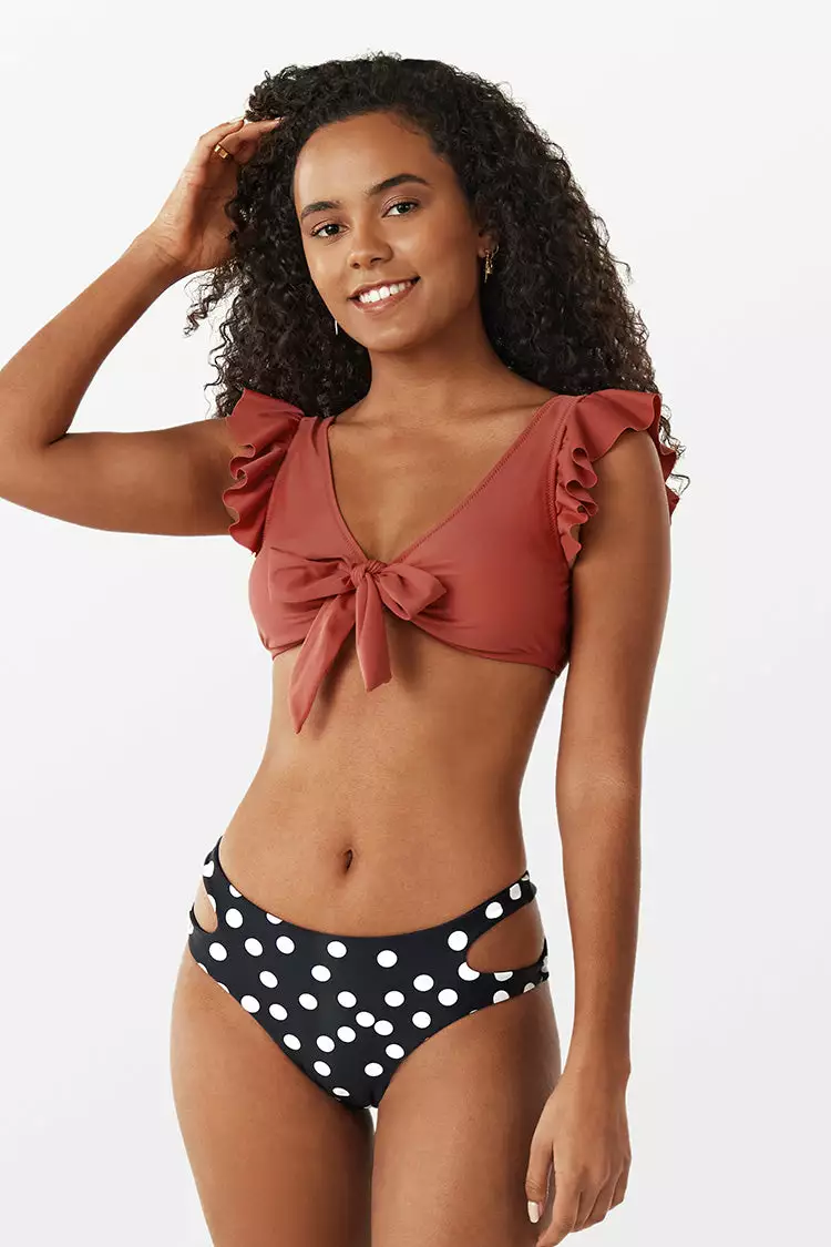 Cupshe Retro Ruffle Bowknot Polka Dot Bikini 5 Cupshe Retro Ruffle Bowknot Polka Dot Bikini - Image 5