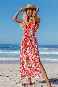 Cupshe Emmy Leafy Wrap Dress