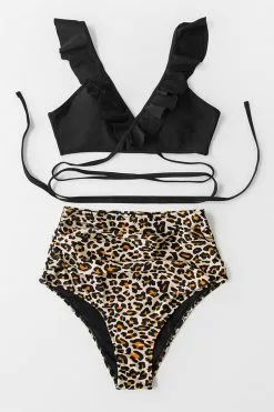 Cupshe Black and Leopard Falbala Bikini -Deals Cupshe Store 1 888cdbb7 8004 4bf2 bb9e b1f7e26ff7ac