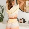 Cupshe Citrus Groove Ombre Print Short Sweatpants
