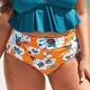 Cupshe Esther Floral High Waisted Plus Size Bikini Bottom