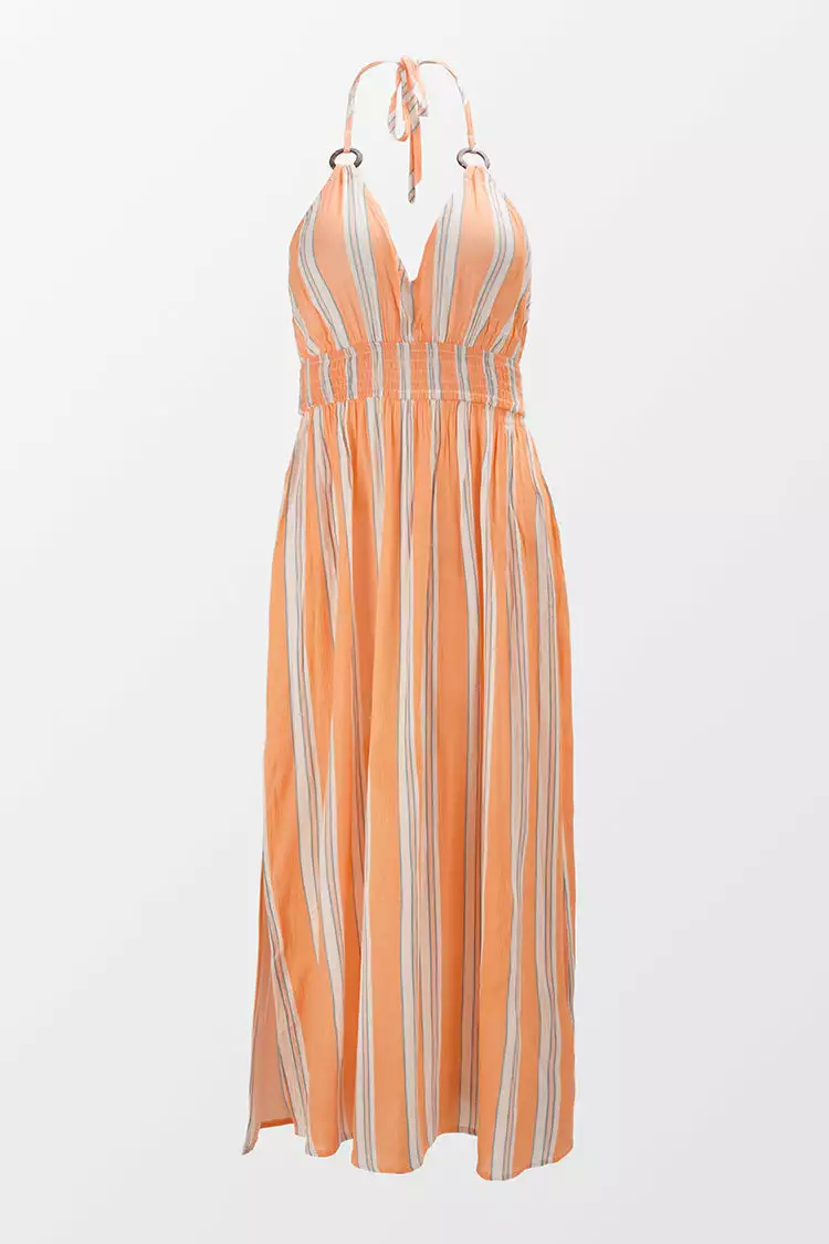 Cupshe Sunny Striped Halter Dress 3 Cupshe Sunny Striped Halter Dress - Image 3