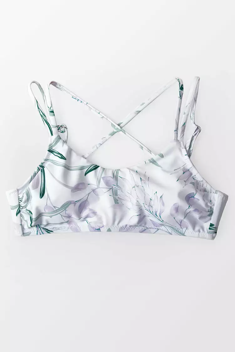 Cupshe Floral Double Straps Crisscross Bikini Top 3 Cupshe Floral Double Straps Crisscross Bikini Top - Image 3
