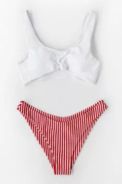 Cupshe White Knotted and Red Stripe Bikini 8 Cupshe White Knotted and Red Stripe Bikini -Deals Cupshe Store 1 8e03774e 2d1c 43c0 8513 10f679413762