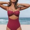 Cupshe Charmed Romance Scalloped Cutout One Piece Swimsuit