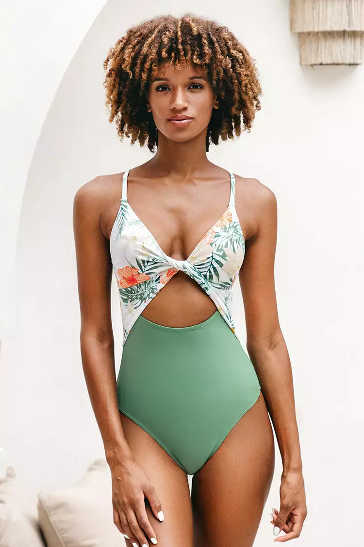 Cupshe Willow Tropical Twist Colorblock One Piece Swimsuit 1 Cupshe Willow Tropical Twist Colorblock One Piece Swimsuit