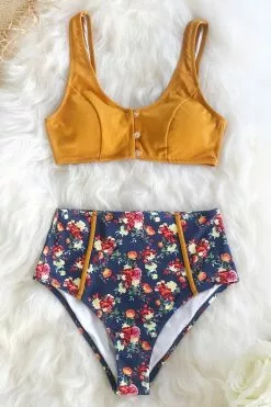 Cupshe Caramel Buttons High Waisted Floral Bikini 6 Cupshe Caramel Buttons High Waisted Floral Bikini -Deals Cupshe Store 1 933801ea d159 4786 9260 92a9bc5b943d