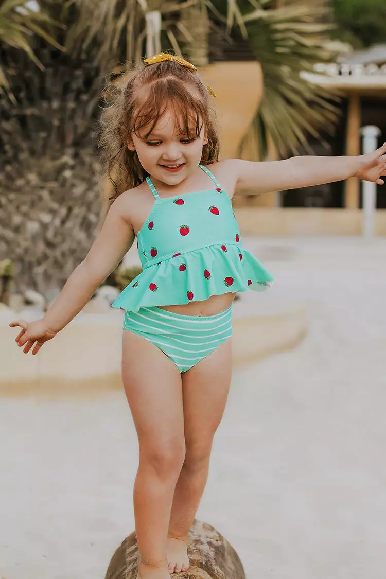 Cupshe Abigail Strawberry Ruffle Tankini For Toddler Girls And Girls 1 Cupshe Abigail Strawberry Ruffle Tankini For Toddler Girls And Girls
