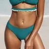 Cupshe Teal High Cut Cheeky Bikini Bottom