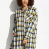 Cupshe Yasmine Plaid Shirt Dress