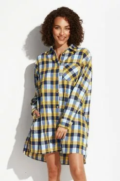 Cupshe Yasmine Plaid Shirt Dress