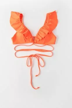 Cupshe Neon Orange Ruffle Shoulder Bikini Top -Deals Cupshe Store 1 98fec6c8 2617 44f0 b35a ee1eb4976972
