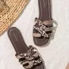 Cupshe Forbidden Fruit Snakeskin Cutout Slide Sandals