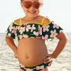 Cupshe Haley Off Shoulder Ruffle Bikini For Toddler Girls And Girls