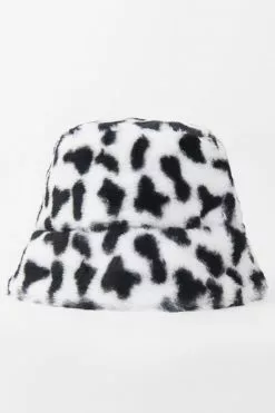Cupshe Dynamic star Cow Pattern Fluffy Bucket Hat