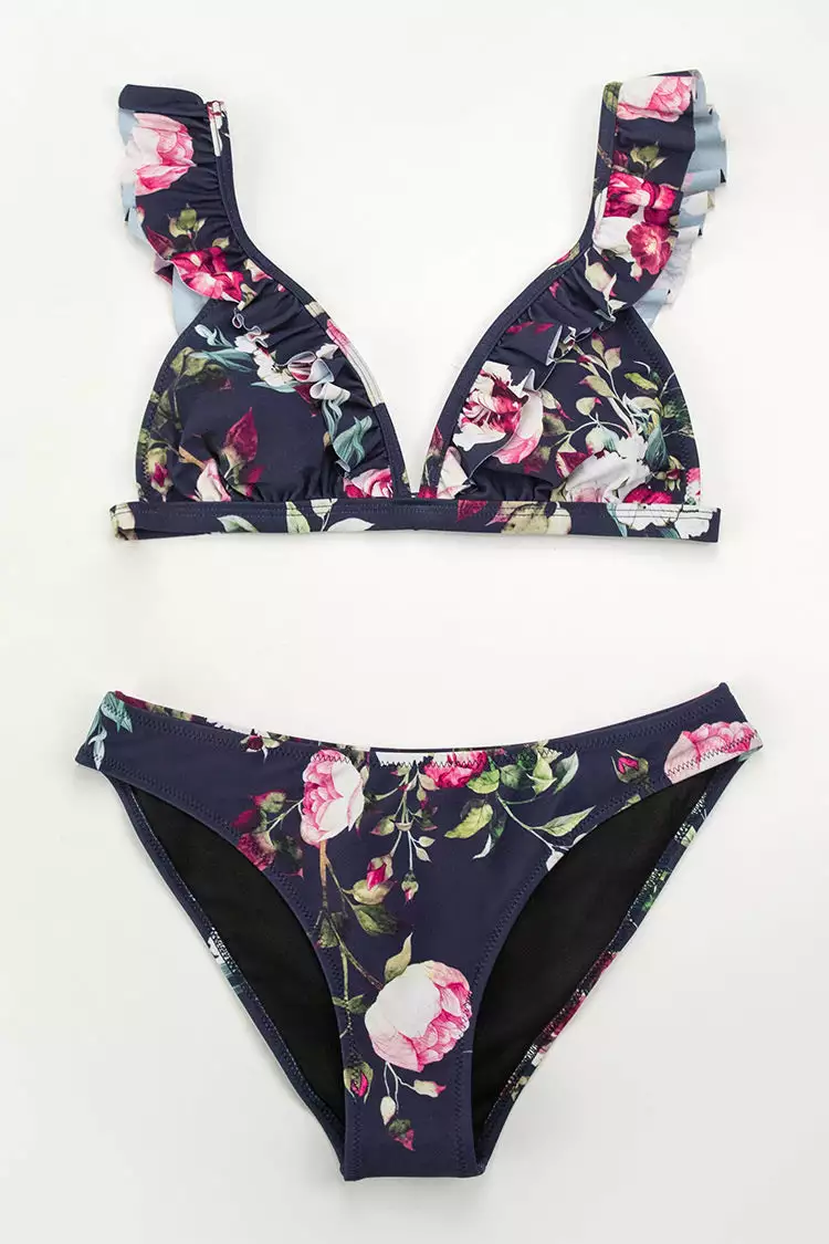 CUPSHE Ruffle Floral Bikini 7 CUPSHE Ruffle Floral Bikini - Image 7