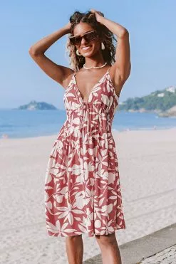 Cupshe Allyson Thin Strap Floral A-Shape Dress