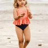 Cupshe Amalia Crisscross Ruffle Tankini For Toddler Girls And Girls