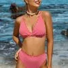 Cupshe Darling Scalloped Mid Waisted Bikini