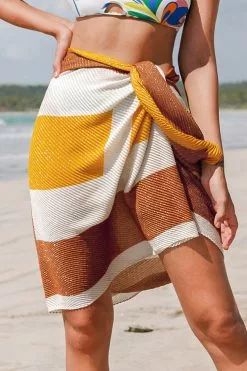 Cupshe Laguna Beach Geometric Print Tie Waist Sarong