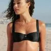 Cupshe Destinee Black Sweetheart Back Hook Bikini Top