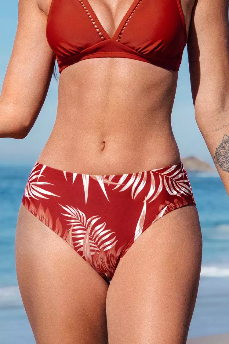 Cupshe Tropic Escape Ladder Trim Mid-Rise Hipster Bikini Bottom 1 Cupshe Tropic Escape Ladder Trim Mid-Rise Hipster Bikini Bottom
