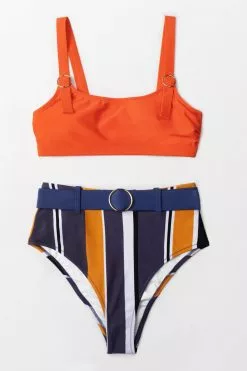 Cupshe Bright Summer Belted Striped Bikini -Deals Cupshe Store 1 b2fec093 3729 4bd6 9340 f012040a2e75