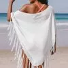 Cupshe Kamilah White Fringe Hem Cover Up