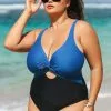 Cupshe Beatriz Twist Front Cut Out Plus Size One Piece Swimsuit