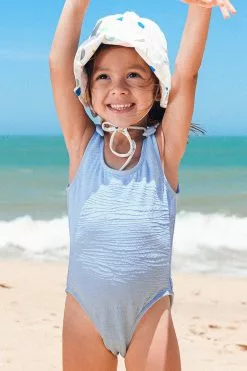 Cupshe Girls’ Mini Zebra Texture Faux Tie One Piece Swimsuit