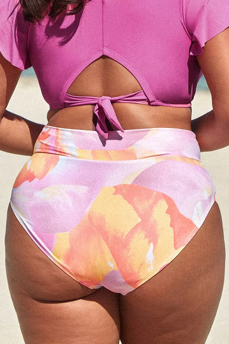 Cupshe Tinley Abstract Print Plus Size Bikini Bottom 2 Cupshe Tinley Abstract Print Plus Size Bikini Bottom - Image 2