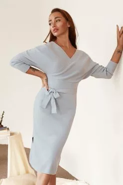 Cupshe Lexus Dolman Sleeve Tie Waisted Long Sleeve Dress