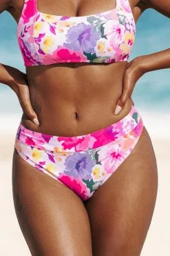 Cupshe Zaria Floral Bikini Bottom