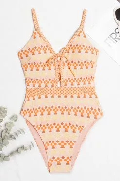 Cupshe Stefanie Geo Print Lace-up One Piece Swimsuit 6 Cupshe Stefanie Geo Print Lace-up One Piece Swimsuit -Deals Cupshe Store 1 bc498bb5 3b2c 4a97 95e5 b425a78a03bd