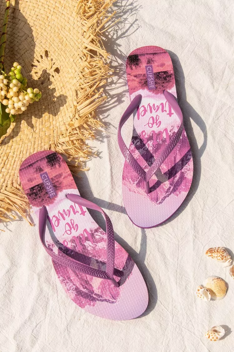 Cupshe Montana Landscape Print Flip Flops 1 Cupshe Montana Landscape Print Flip Flops