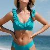 Cupshe Mae Ruffle Scoop Neck Bikini