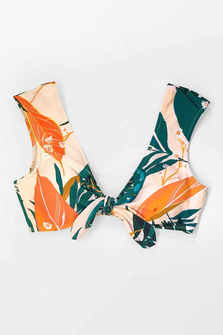 Cupshe Bright Leafy Print Bikini Top 3 Cupshe Bright Leafy Print Bikini Top - Image 3
