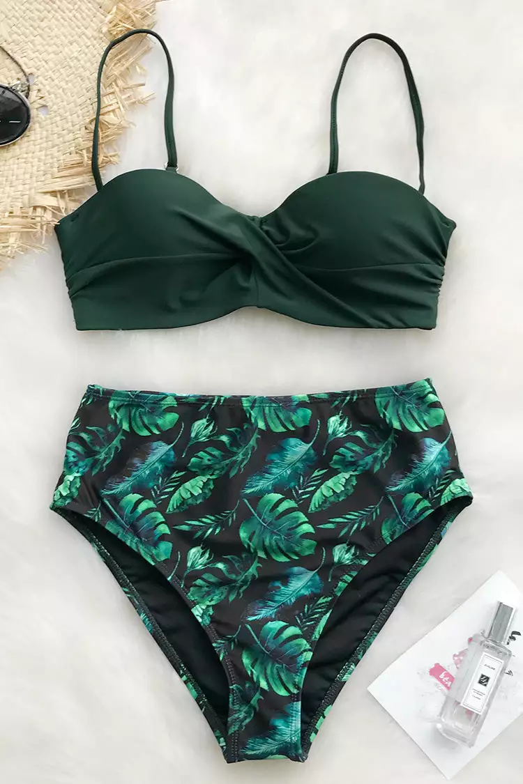 Cupshe Full Of Green Print Bikini Set 4 Cupshe Full Of Green Print Bikini Set - Image 4