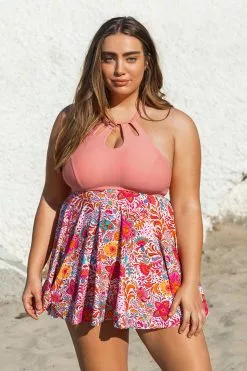 Cupshe Floral Cutout Plus Size Tankini