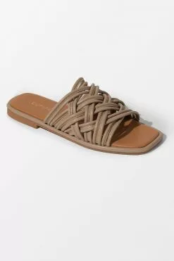 Cupshe Love Language Square Toe Flat Sandals