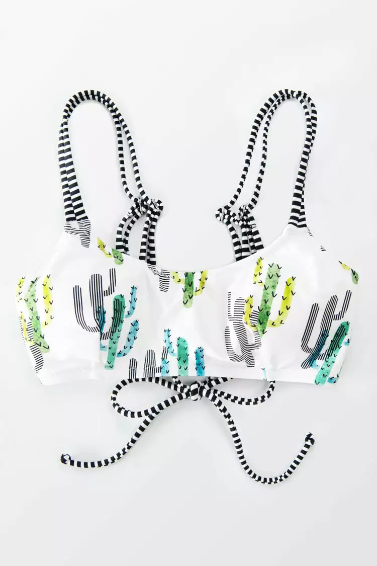 Cupshe Cactus Lover Strappy Bikini Top 3 Cupshe Cactus Lover Strappy Bikini Top - Image 3