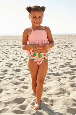 Cupshe Rayna Crisscross Ruffle Printed Tankini For Toddler Girls And Girls