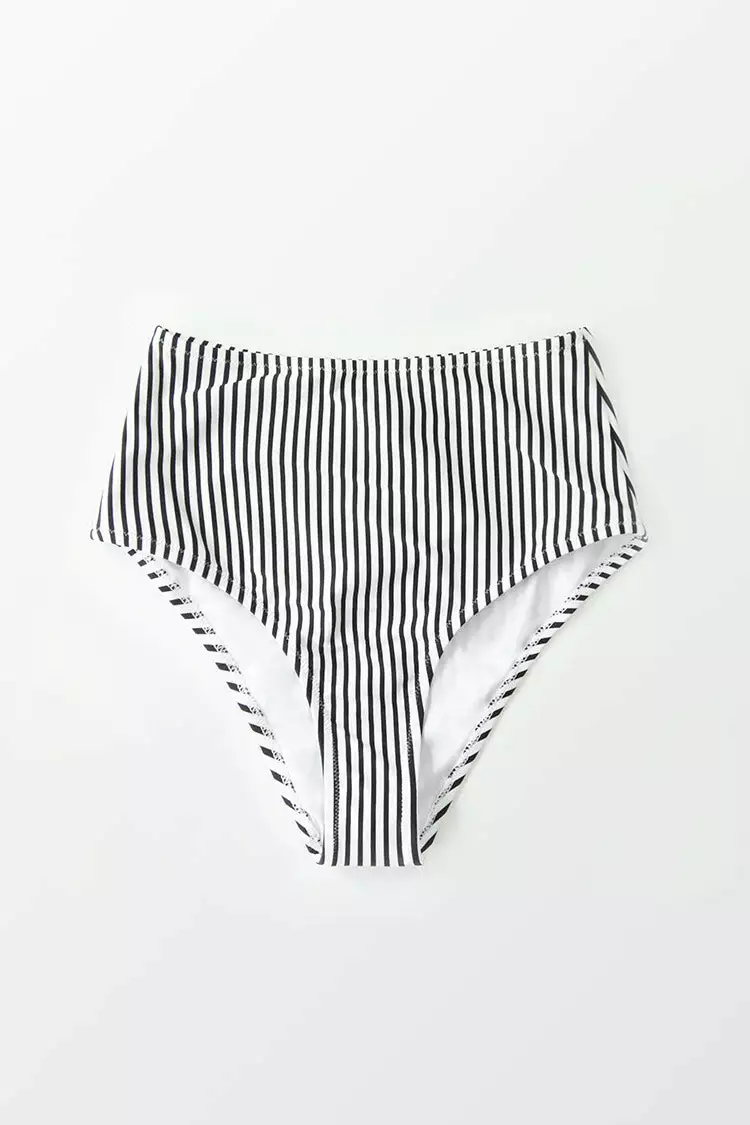 Cupshe Striped High Waisted Bikini Bottom 3 Cupshe Striped High Waisted Bikini Bottom - Image 3