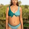 Cupshe Ellie Striped Knot Front Bikini