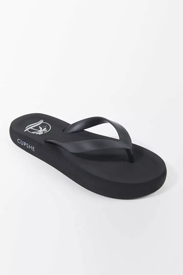 Cupshe Sand Bar Black Flip Flops 1 Cupshe Sand Bar Black Flip Flops