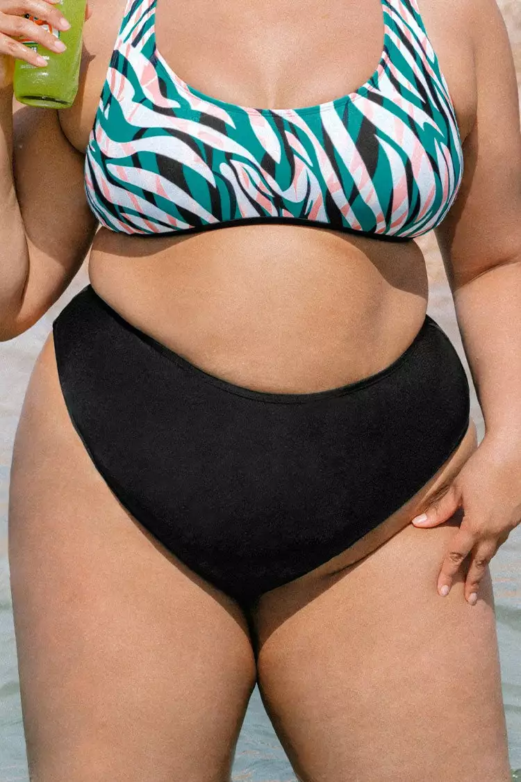 Cupshe Amiyah Black Plus Size Bikini Bottom 1 Cupshe Amiyah Black Plus Size Bikini Bottom